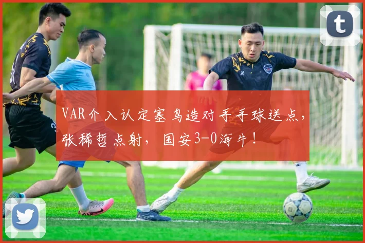 VAR介入认定塞鸟造对手手球送点，张稀哲点射，国安3-0海牛！