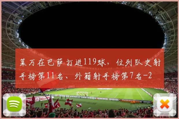 莱万在巴萨打进119球，位列队史射手榜第11名、外籍射手榜第7名